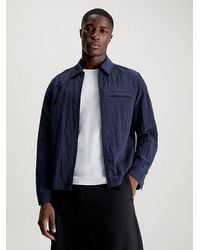 Calvin Klein - Hemdjacke aus Knitter-Nylon - Lyst
