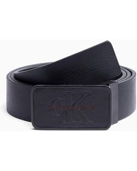 Calvin Klein Cintur�n con placa monocrom�tica - Negro