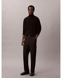 Calvin Klein - Straight Bengaline Cargo Pants - Lyst