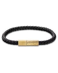 Calvin Klein - Jeans Braided Leather And Steel Bracelet - Lyst
