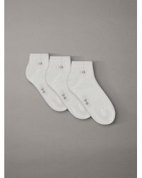 Calvin Klein - 3 Pack Soft Cotton Stretch Ankle Socks - Lyst