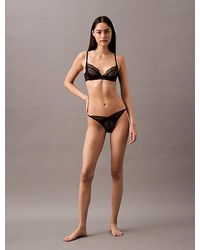 Calvin Klein - Sujetador escotado - CK Black Geo Lace - Lyst