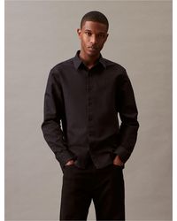 Calvin Klein - Solid Linen Blend Classic Button-down Shirt - Lyst