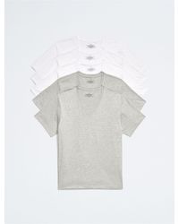 Calvin Klein - Cotton Classics 5-pack V-neck T-shirt - Lyst