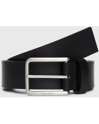 Calvin Klein - Leather Belt - - Black - Men - 85 Cm - Lyst