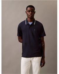 Calvin Klein - Liquid Touch Tipped Collar Polo Shirt - Lyst