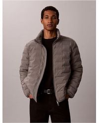 Calvin Klein - Quilted Mock Neck Down Puffer Jacket - Lyst