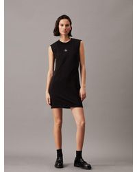 Calvin Klein - Relaxed Sleeveless T-shirt Dress - Lyst