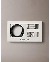 Calvin Klein - 2 Buckle Leather Belt Gift Set - Lyst