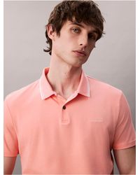 Calvin Klein - Liquid Touch Tipped Collar Polo Shirt - Lyst