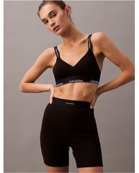 Calvin Klein - Cotton Stretch Rib Bike Shorts - Lyst