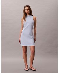 Calvin Klein - Jeans Slim Mock Neck Mini Dress - Lyst