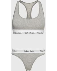 Calvin Klein - Bralette And Thong Set - Modern Cotton - Lyst