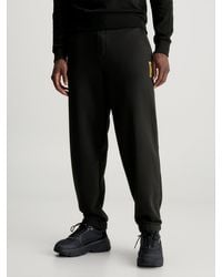 Calvin Klein - Pantalon de jogging relaxed en coton et polaire - Lyst