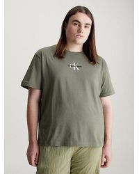 Calvin Klein - Monogramm-T-Shirt in großen Größen - Lyst