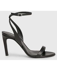 Calvin Klein - Stiletto-Sandalen aus Leder - Lyst