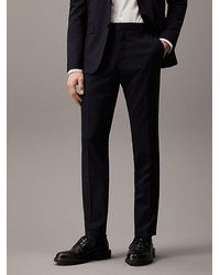 Calvin Klein - Slim Wool Stretch Suit Trousers - Lyst
