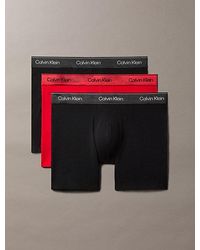 Calvin Klein - 3 Pack Boxer Briefs Icon Cotton Stretch Metallic - Lyst
