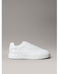 Calvin Klein - Jeans Leather Signature Trainers - Lyst