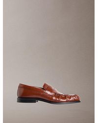 Calvin Klein - Theo Leather Pleated Penny Loafers - Lyst