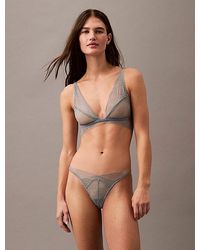 Calvin Klein - Sujetador de triángulo - CK Black Geo Lace - Lyst