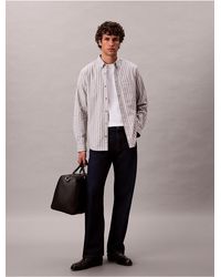 Calvin Klein - Stripe Oxford Classic Button-Down Shirt - Lyst