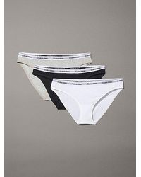 Calvin Klein - 3 Pack Bikini Briefs Icon Logo - Lyst