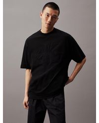 Calvin Klein - T-shirt oversize avec monogramme - Lyst