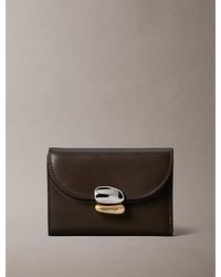 Calvin Klein - Leather Sculptural Trifold Wallet - Lyst