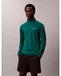 Calvin Klein - Quick-Dry 1/4 Zip Long Sleeve Technical Top - Lyst