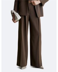 Calvin Klein - Wool Twill Extra Wide Leg Pants - Lyst