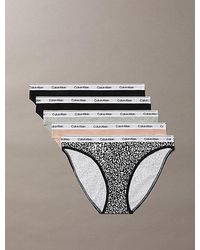 Calvin Klein - 5 Pack Low Rise Bikini Briefs Icon Logo - Lyst