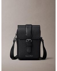 Calvin Klein - Leather Slim Reporter Bag - Lyst