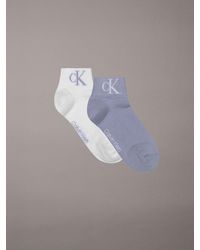 Calvin Klein - 2 Pack Soft Cotton Stretch Ankle Socks - Lyst
