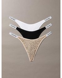 Calvin Klein - 3-Pack Lage Strings - Lyst