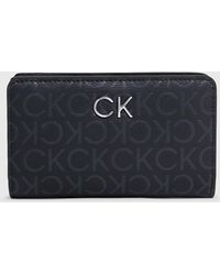 Calvin Klein - Portefeuille fin anti-RFID avec logo - Lyst