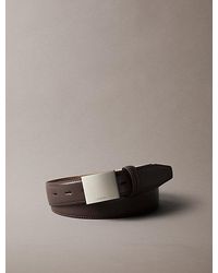 Calvin Klein - Gürtel Mit Koppelschnalle Aus Vollnarbenleder - Lyst