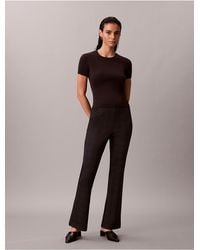 Calvin Klein - Ponte Slim Flared Pants - Lyst