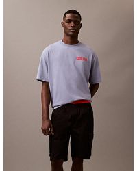 Calvin Klein - Camiseta de punto pesado con logo - Lyst