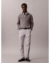 Calvin Klein - Slim Cotton Stretch Chino Trousers - Lyst