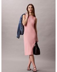 Calvin Klein - Jeans Ribbed Cotton Maxi Tank Dress - Lyst