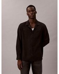 Calvin Klein - Glossy Camp Collar Easy Shirt - Lyst
