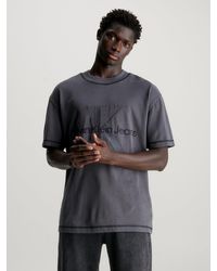 Calvin Klein - T-shirt relaxed avec monogramme - Lyst