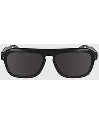 Calvin Klein - Modifizierte rechteckige Sonnenbrille CK24504S - Lyst