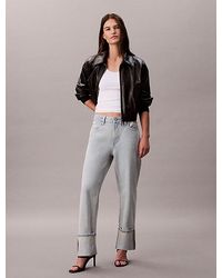 Calvin Klein - Relaxed 90's Cropped Jeans - Lyst