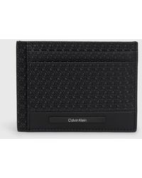 Calvin Klein - Porte-cartes en cuir avec logo - Lyst