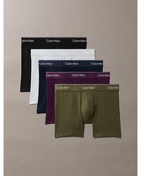 Calvin Klein - 5 Pack Boxer Briefs Icon Cotton Stretch - Lyst