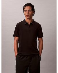 Calvin Klein - Slim Zip Neck Polo Shirt - Lyst
