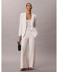 Calvin Klein - Veste Blazer En Mélange De Lyocell-Lin - Lyst