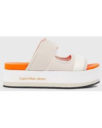 Calvin Klein - Sandalias de cuña con plataforma de materiales reciclados - Lyst